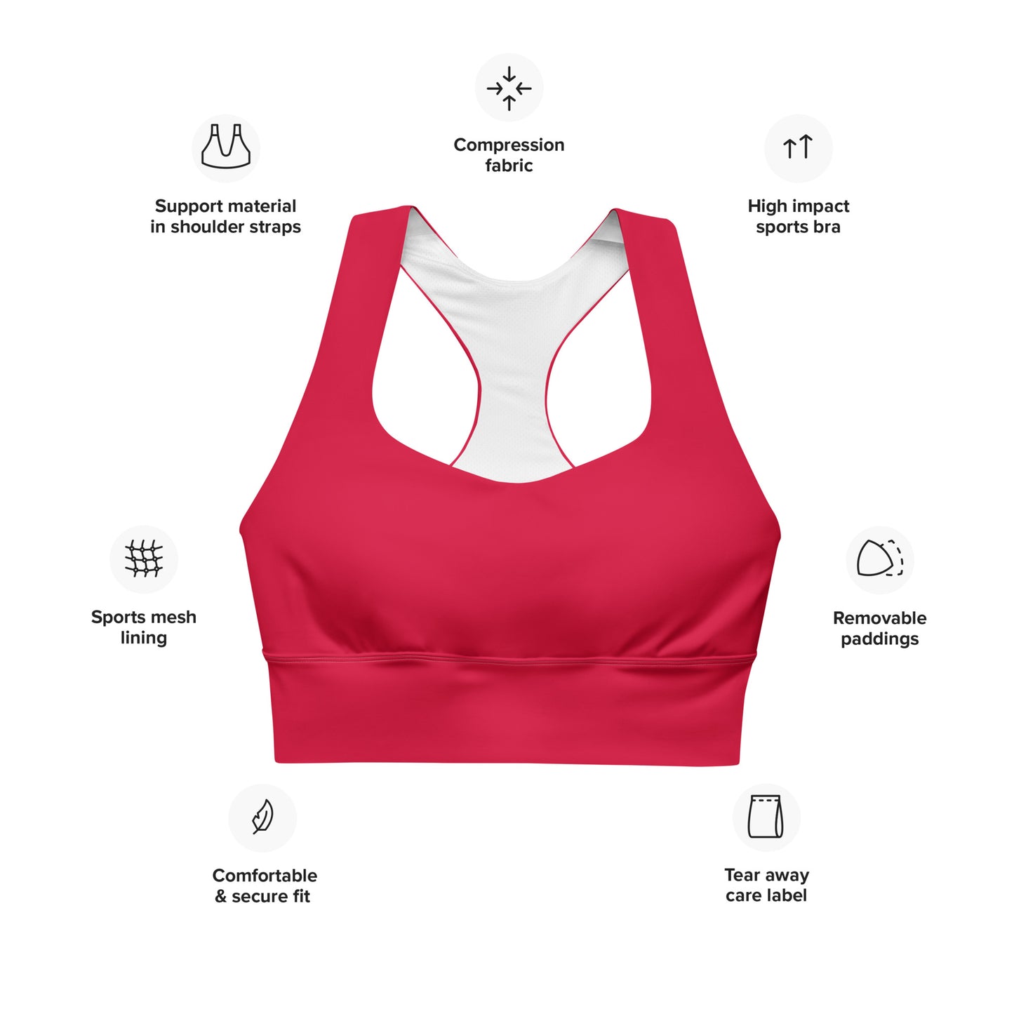 Magenta Seamless sports bra