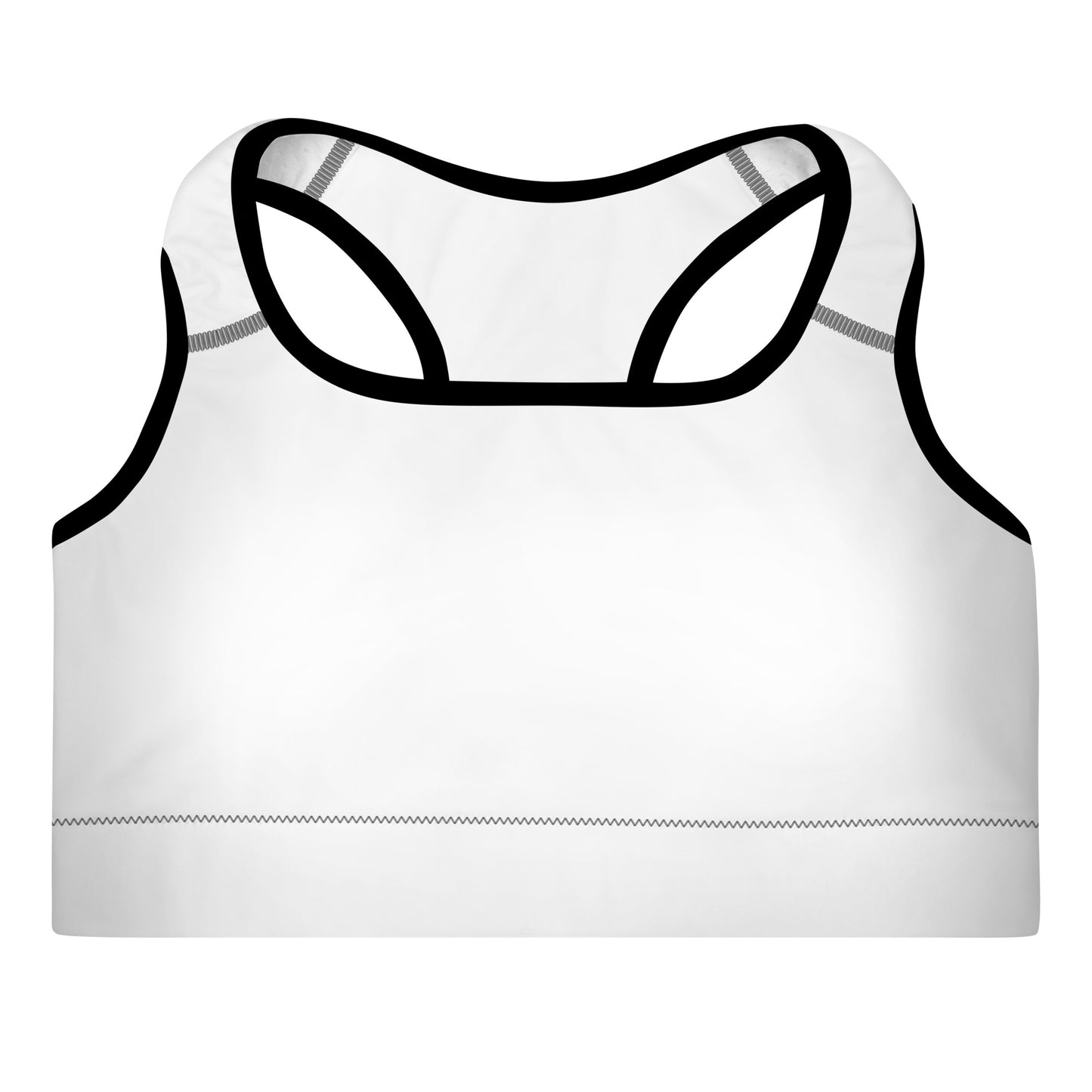 Diamond Wht Padded Sports Bra