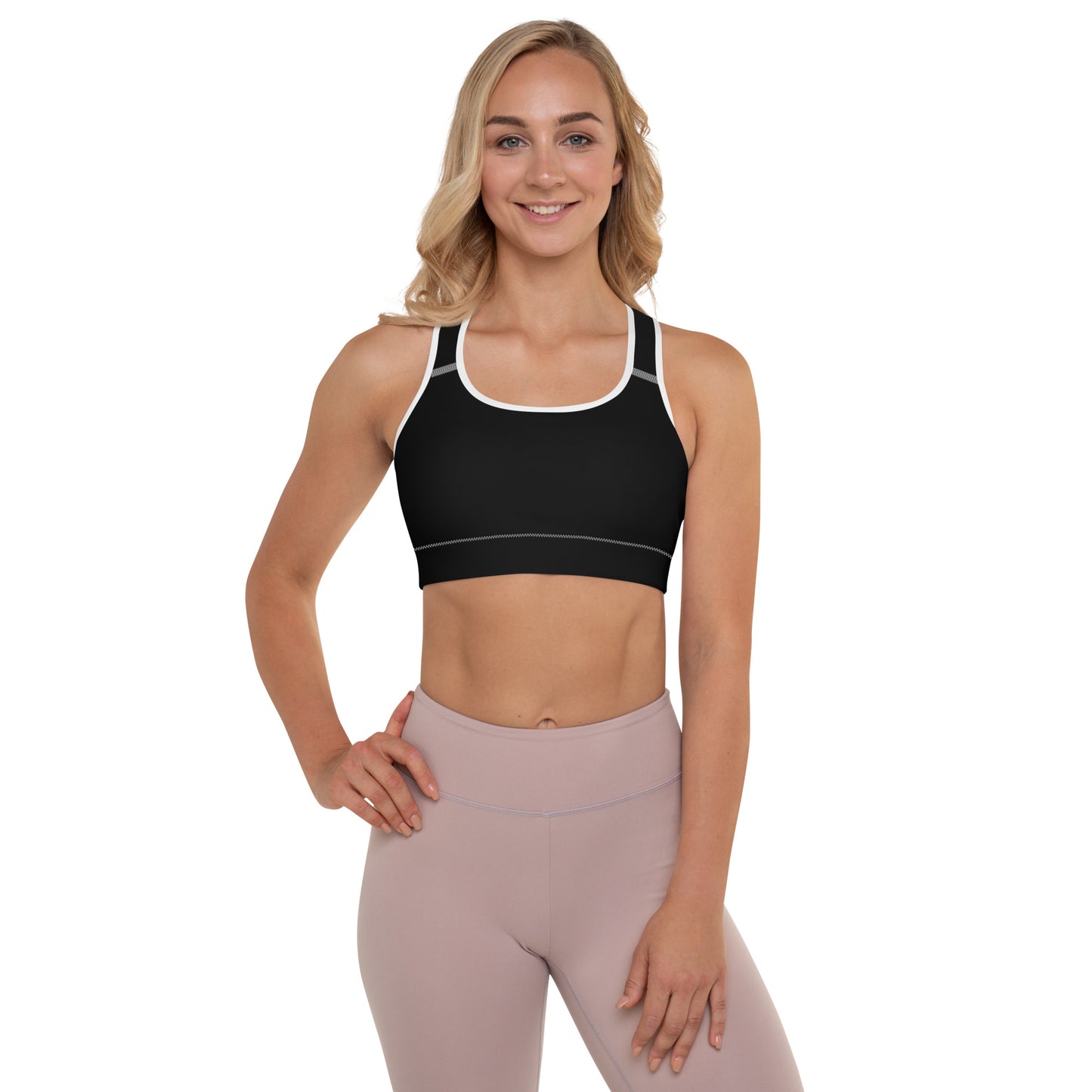 Diamond Blk Padded Sports Bra