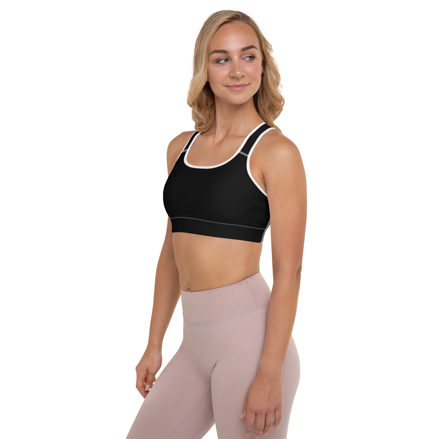 Diamond Blk Padded Sports Bra