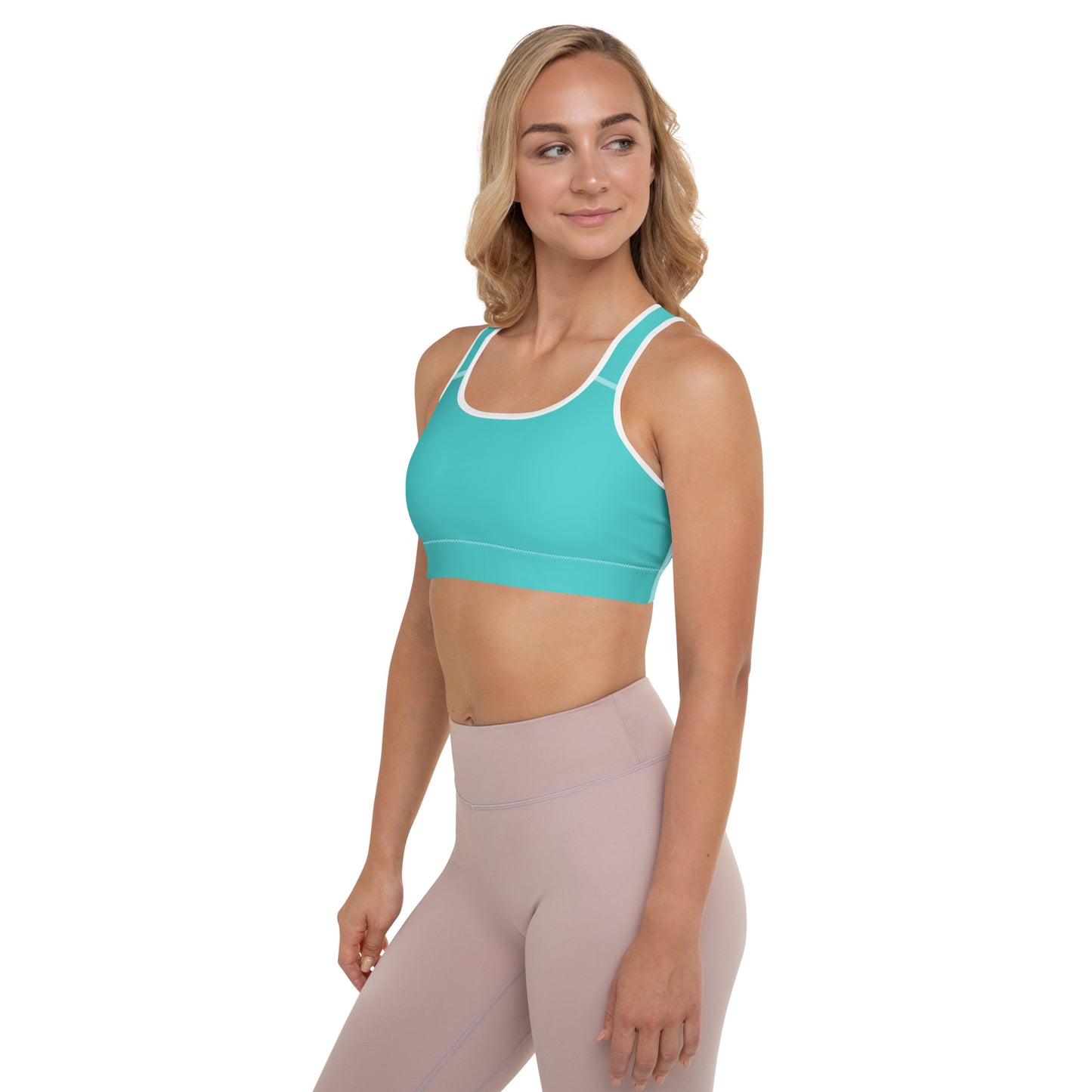 Diamond Aqua Padded Sports Bra