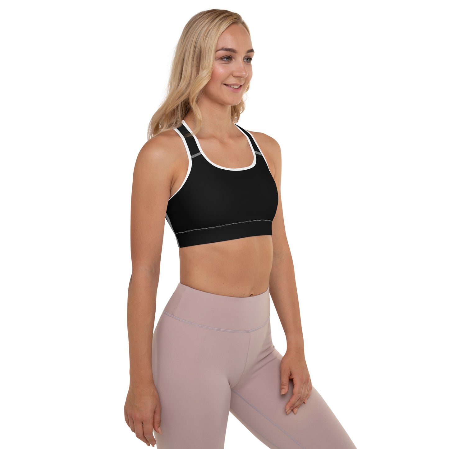 Diamond Blk Padded Sports Bra