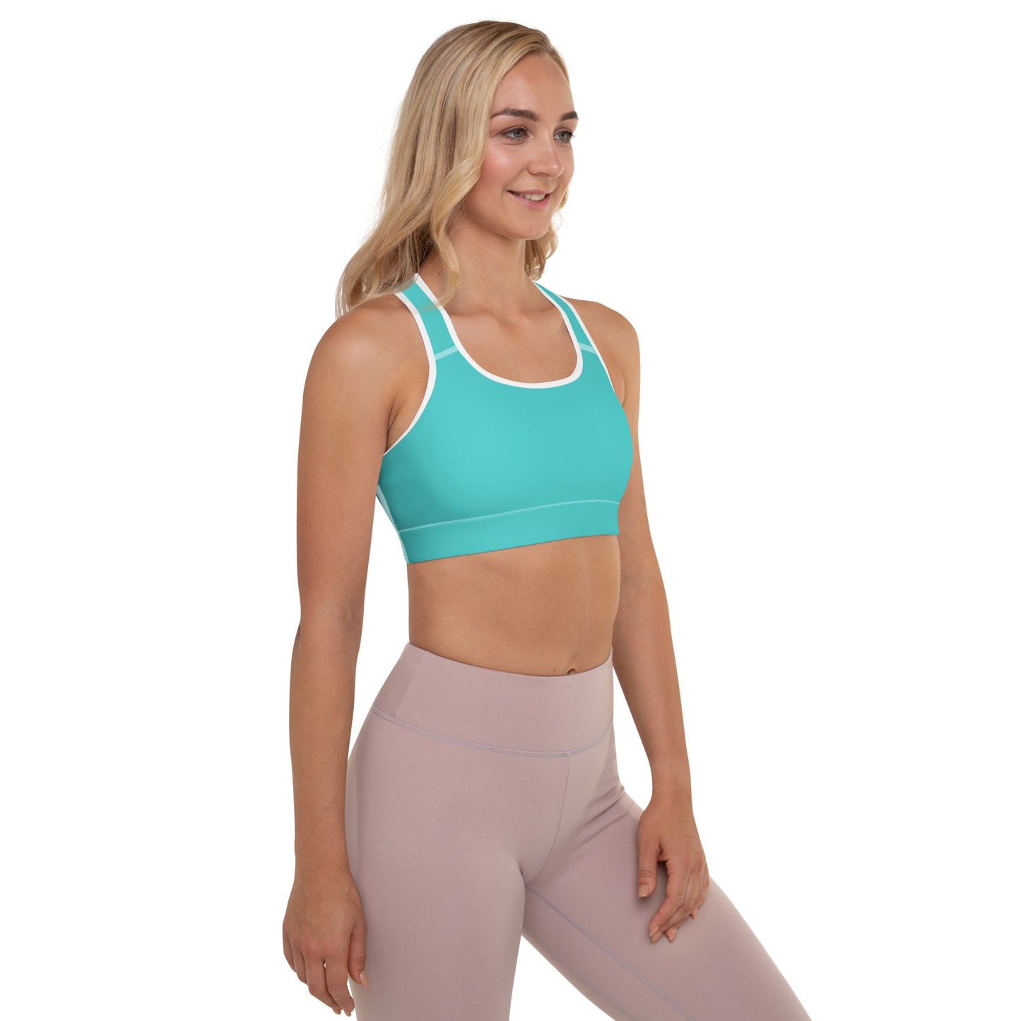 Diamond Aqua Padded Sports Bra