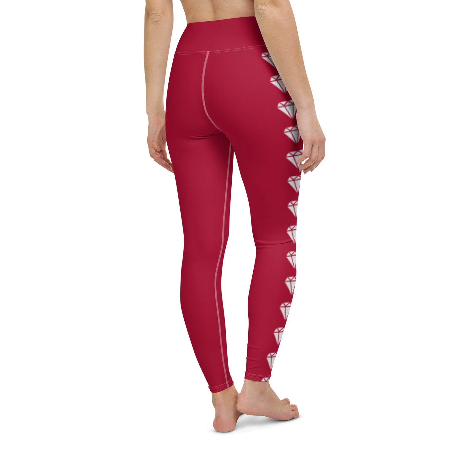 Diamond Red Yoga Leggings