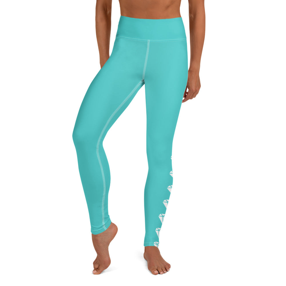 Diamond Aqua Yoga Leggings