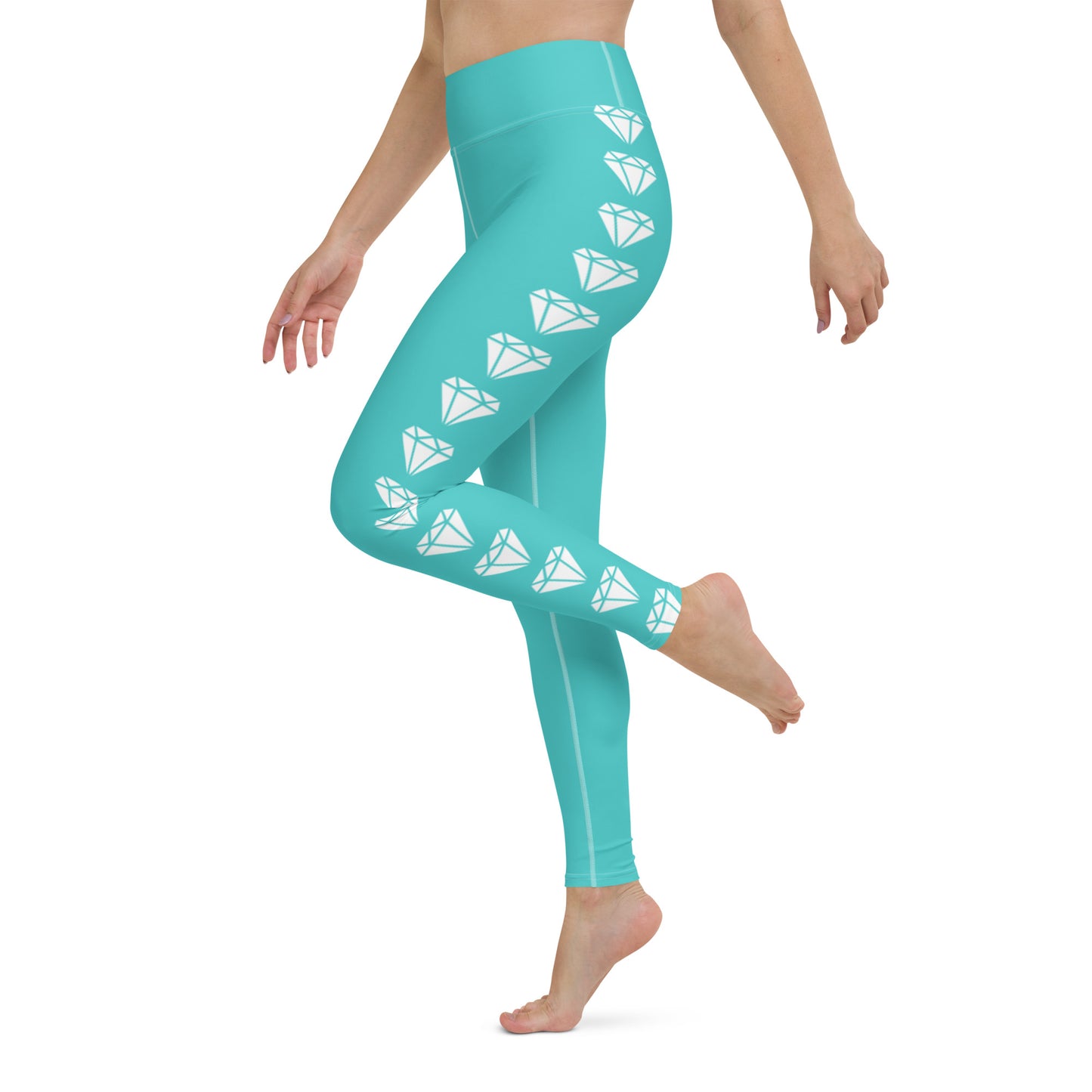 Diamond Aqua Yoga Leggings