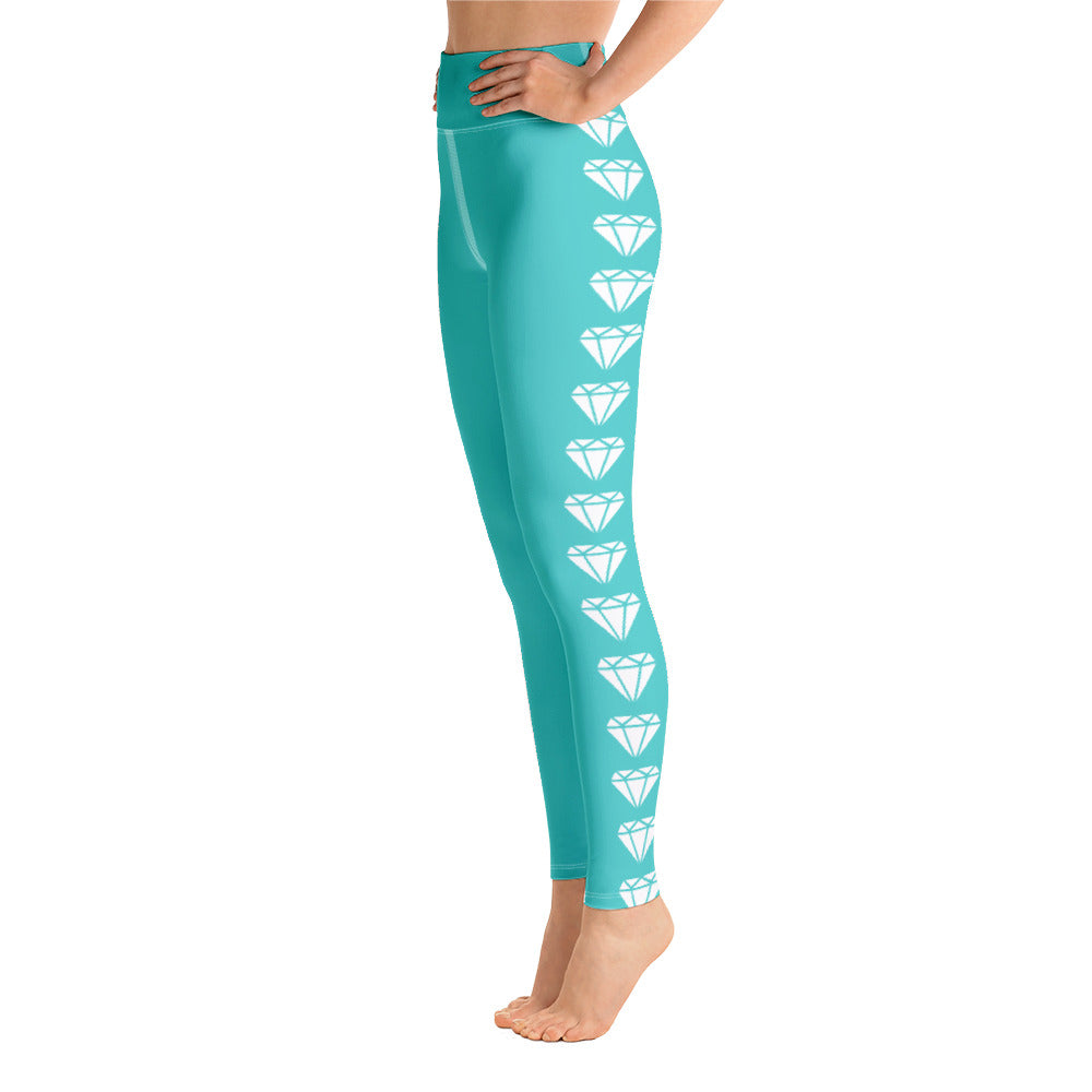 Diamond Aqua Yoga Leggings