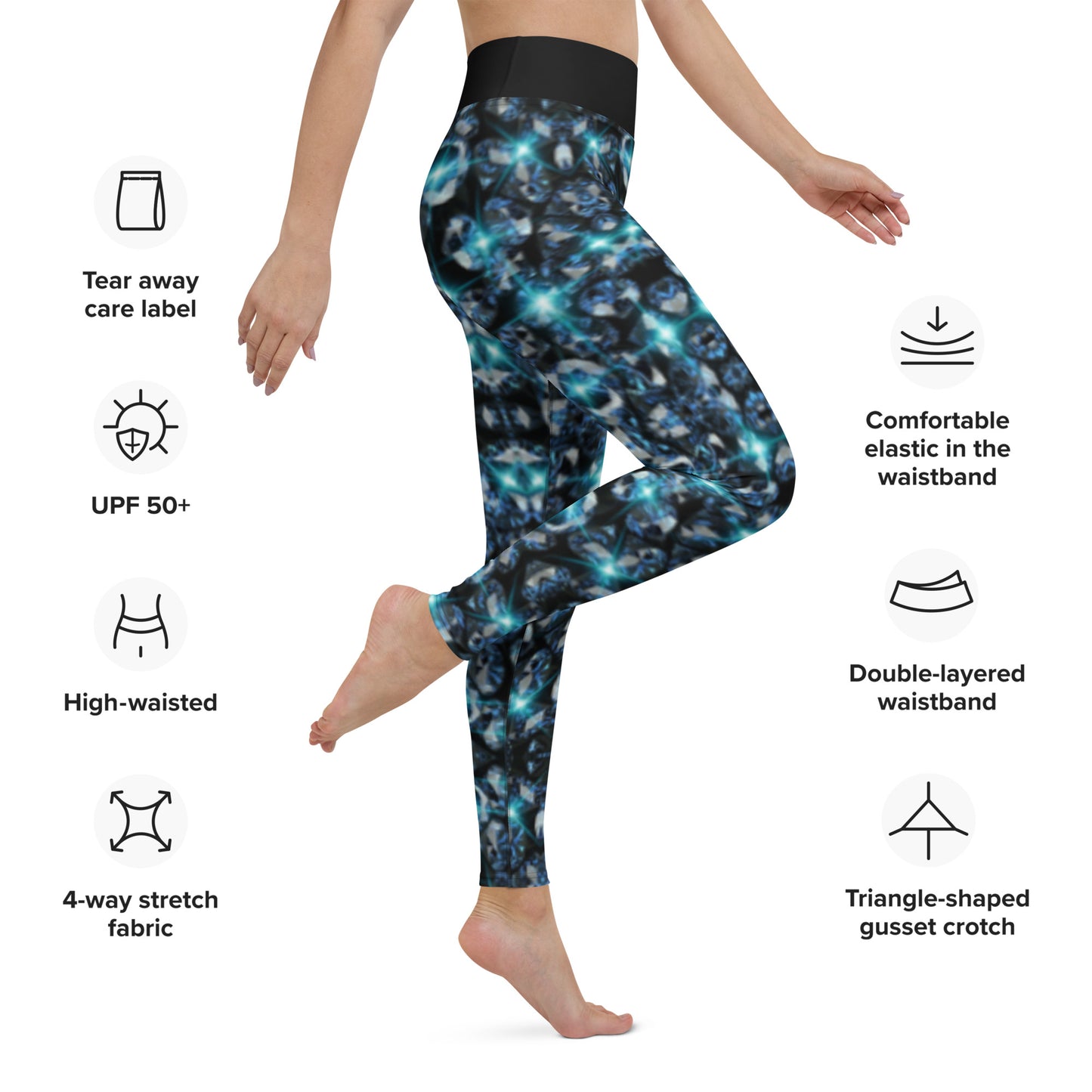 Blue Diamond Yoga Leggings