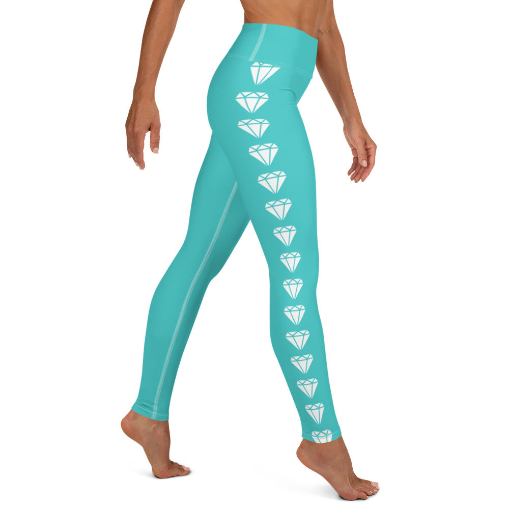 Diamond Aqua Yoga Leggings