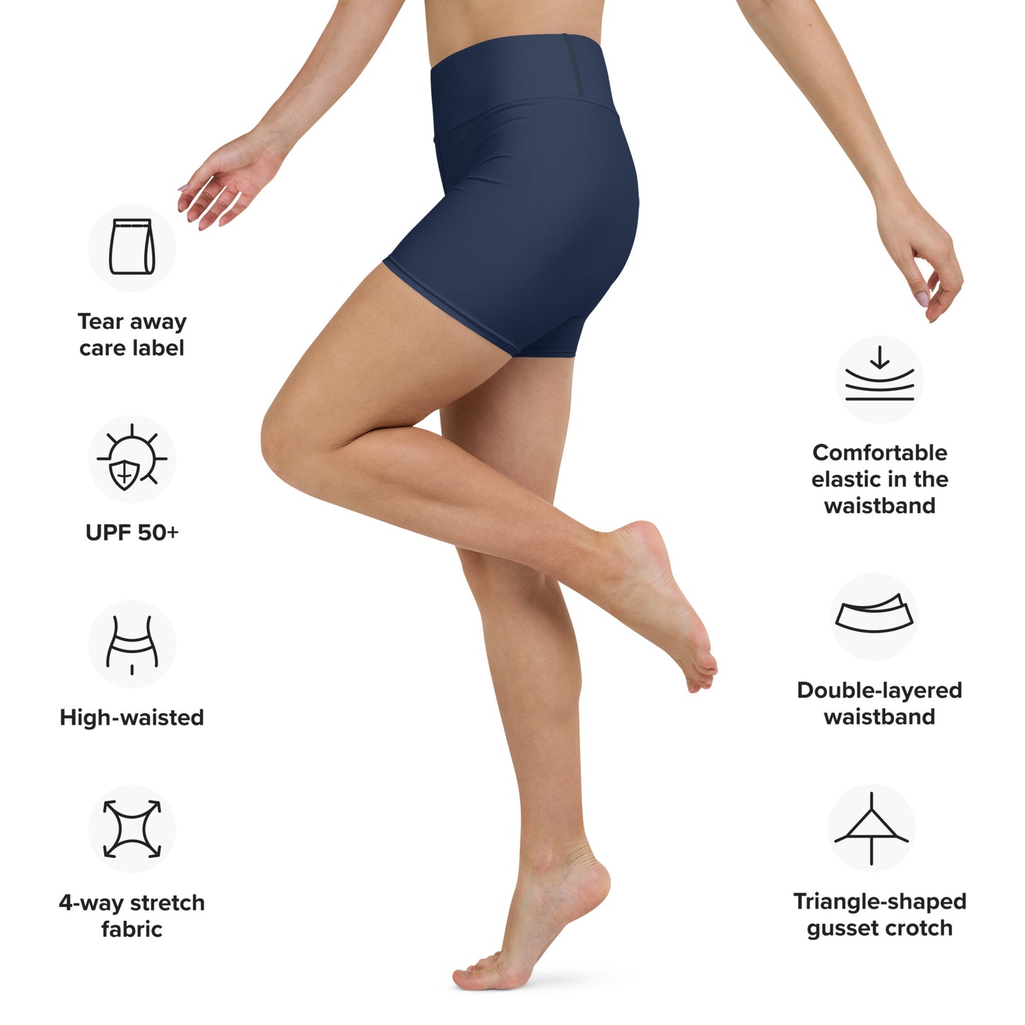 Sapphire Navy Yoga Shorts