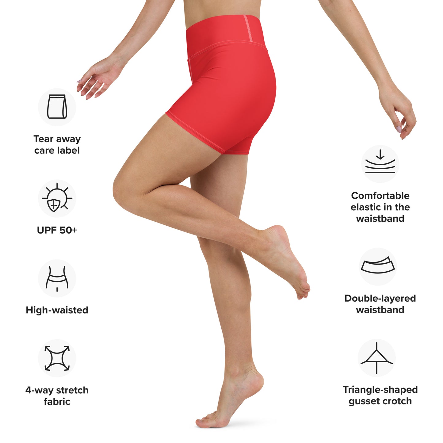 Red Yoga Shorts
