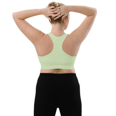 Lime Cream Longline sports bra