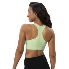 Lime Cream Longline sports bra