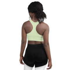 Lime Cream Longline sports bra