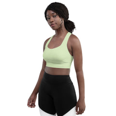 Lime Cream Longline sports bra
