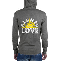 Higher Love Unisex zip hoodie