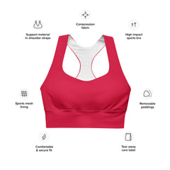 Magenta Longline sports bra