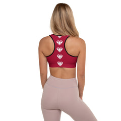 Diamond Red Sports Bra