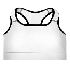 Diamond Wht Padded Sports Bra