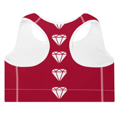 Diamond Red Sports Bra