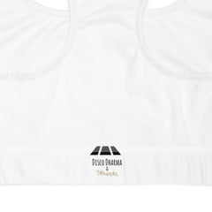 Diamond Wht Padded Sports Bra