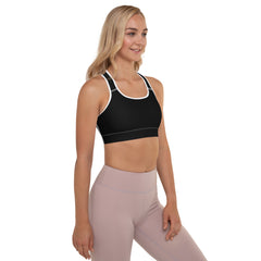 Diamond Blk Padded Sports Bra
