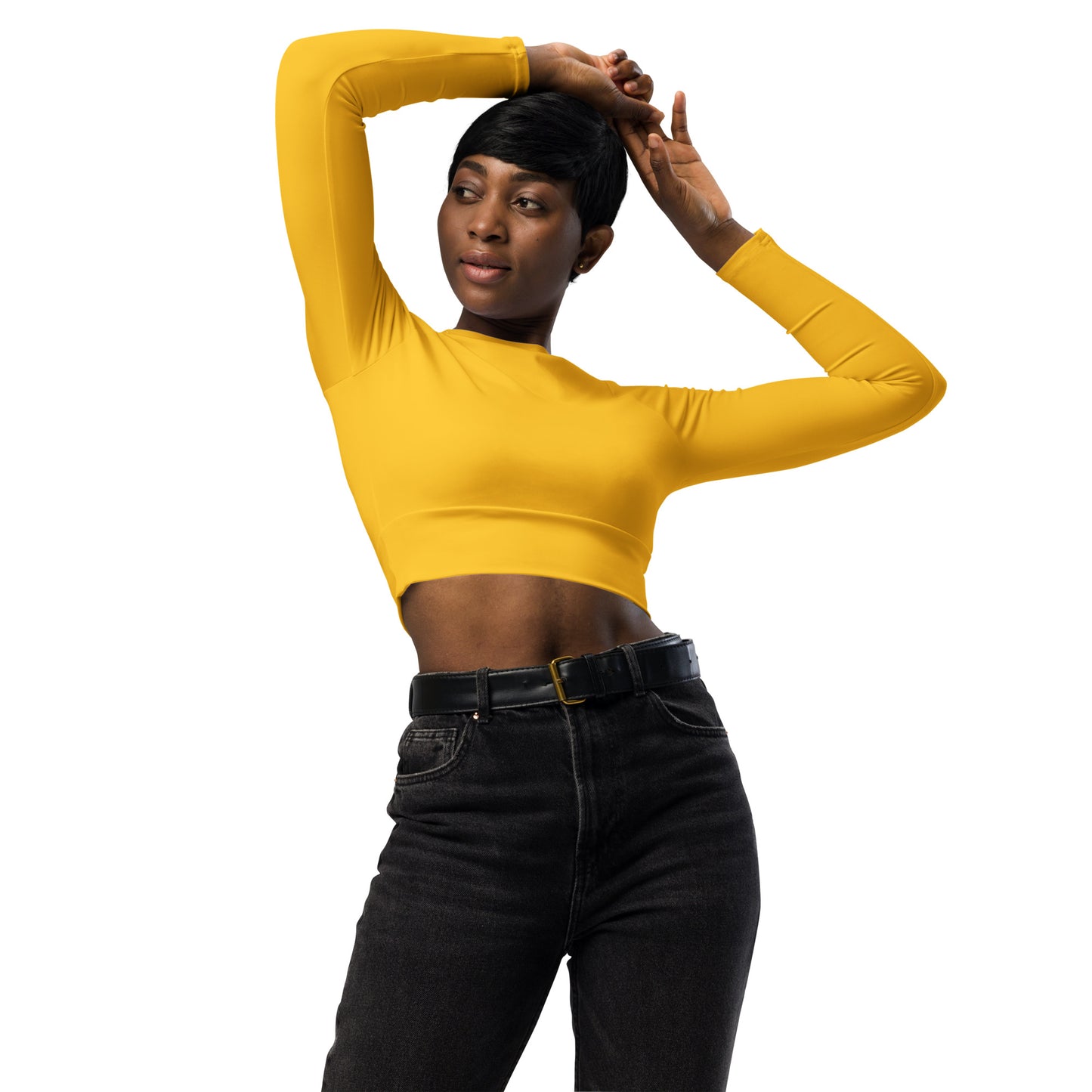 Empire Recycled long-sleeve crop top