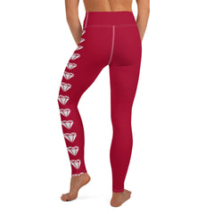 Diamond Red Yoga Leggings