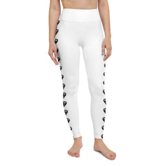 Diamond Wht Yoga Leggings
