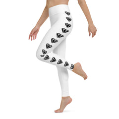 Diamond Wht Yoga Leggings