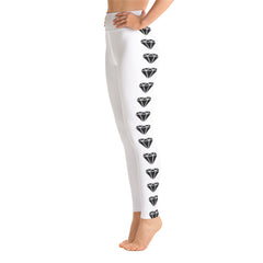 Diamond Wht Yoga Leggings