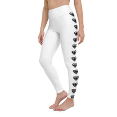Diamond Wht Yoga Leggings