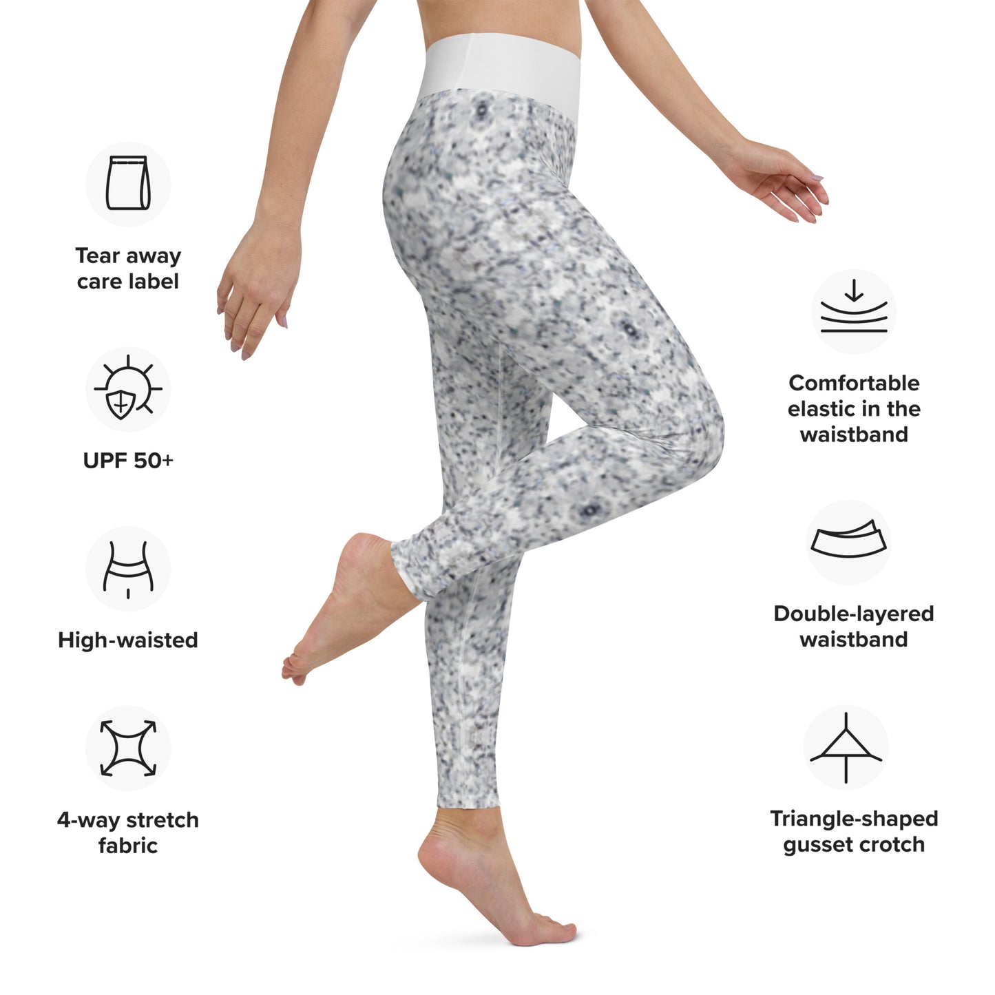 White Diamond Yoga Leggings
