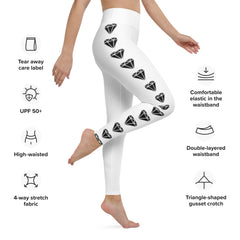 Diamond Wht Yoga Leggings