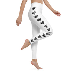 Diamond Wht Yoga Leggings