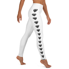 Diamond Wht Yoga Leggings