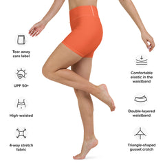 Orange Yoga Shorts